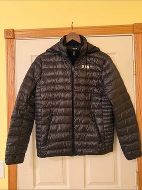 DKNY Men's Black Quilted Packable Puffer Jacket